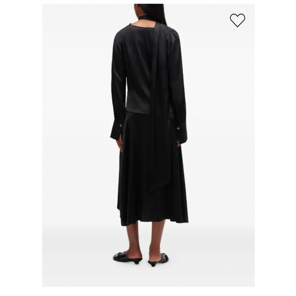 Ganni Black Scarf Dress - Picture 3 of 4